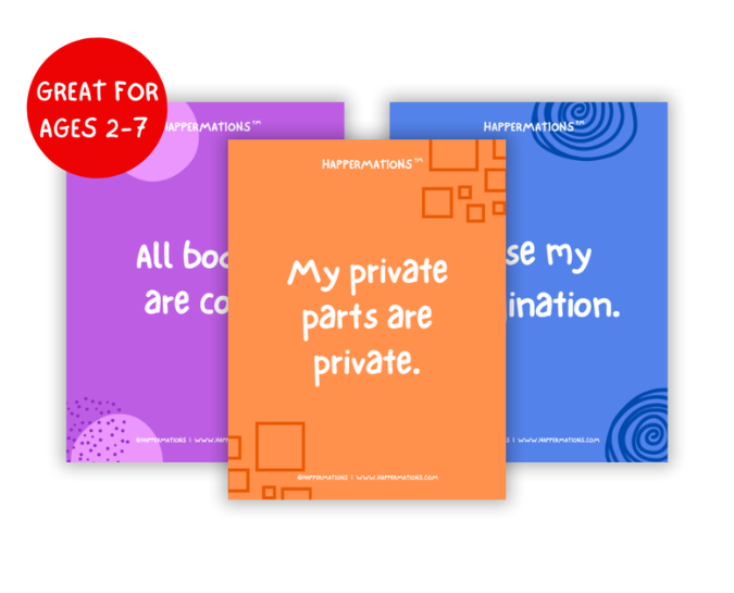 HAPPERMATIONS™ Sex Positive Affirmations for Toddlers